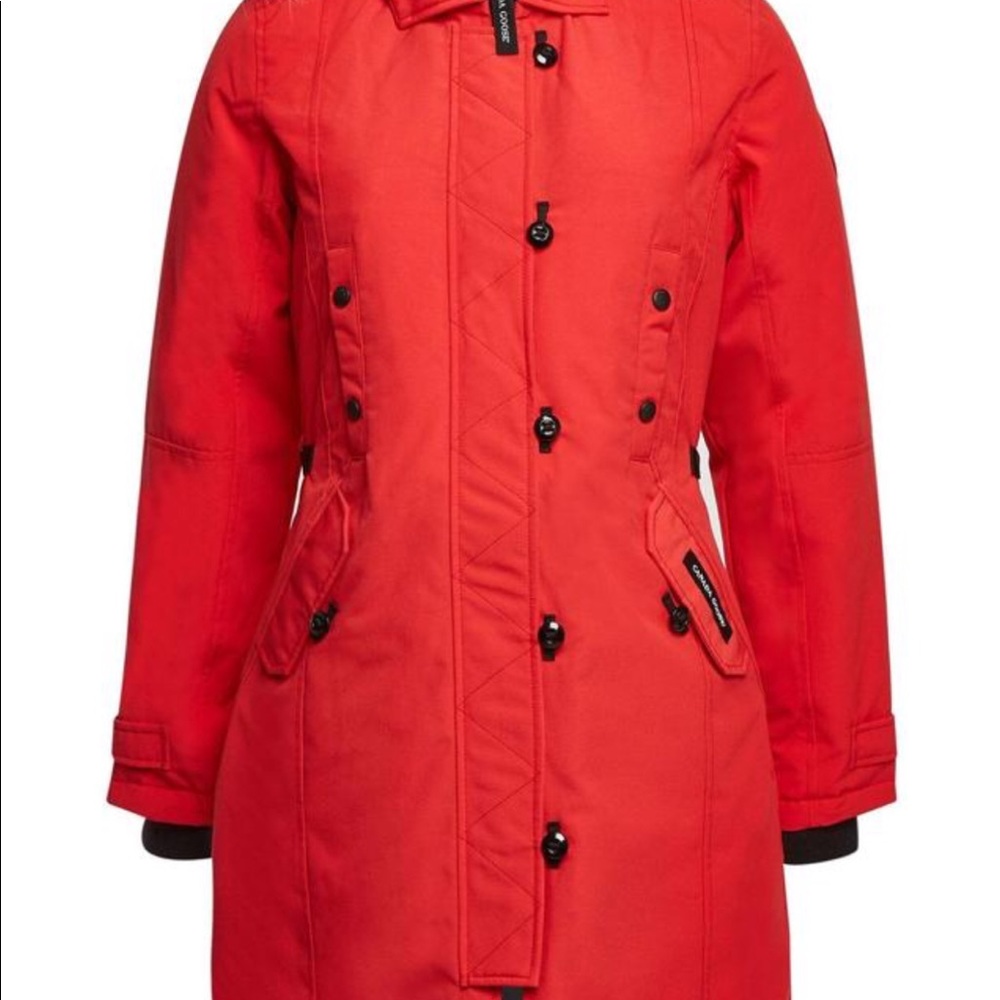 Canada Goose Medium Red fur Parka coat Trillium M